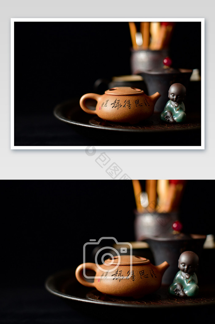 安静中国风传统茶文化茶具茶宠茶壶摄影图片