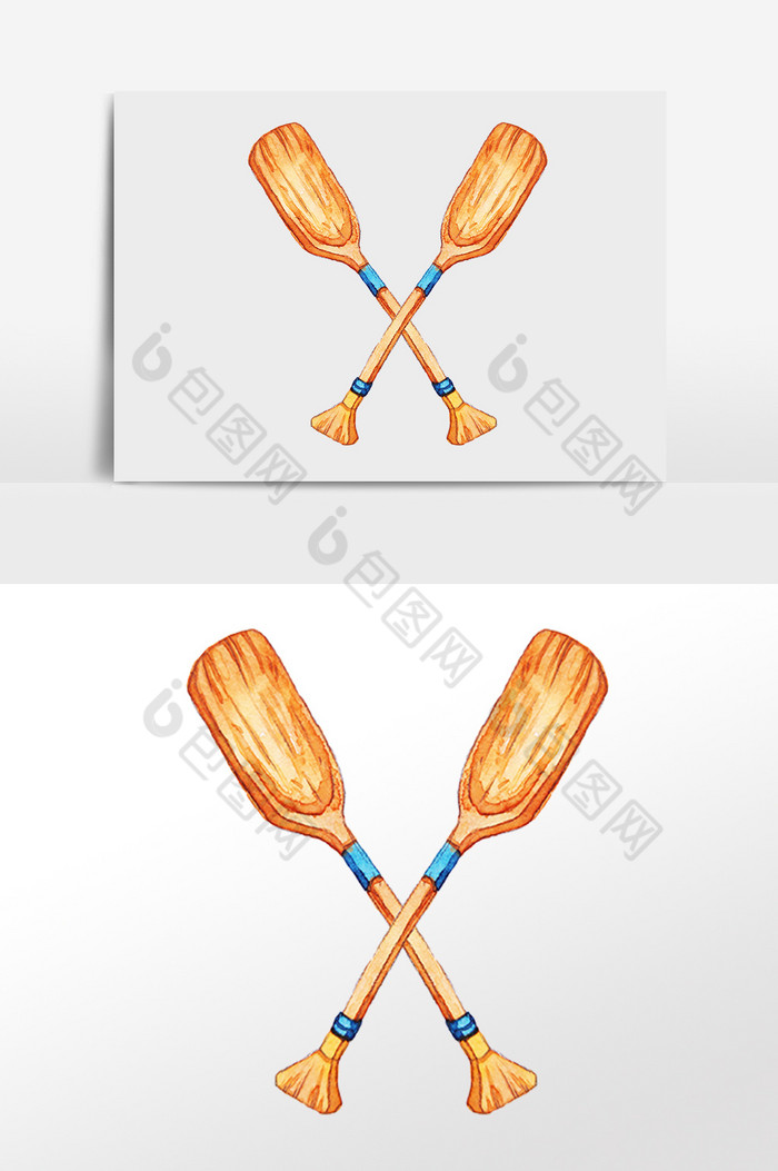 航海出海工具船桨插画图片图片