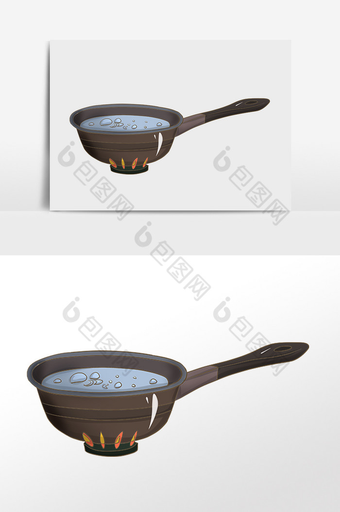 厨房用品锅碗瓢盆插画图片图片