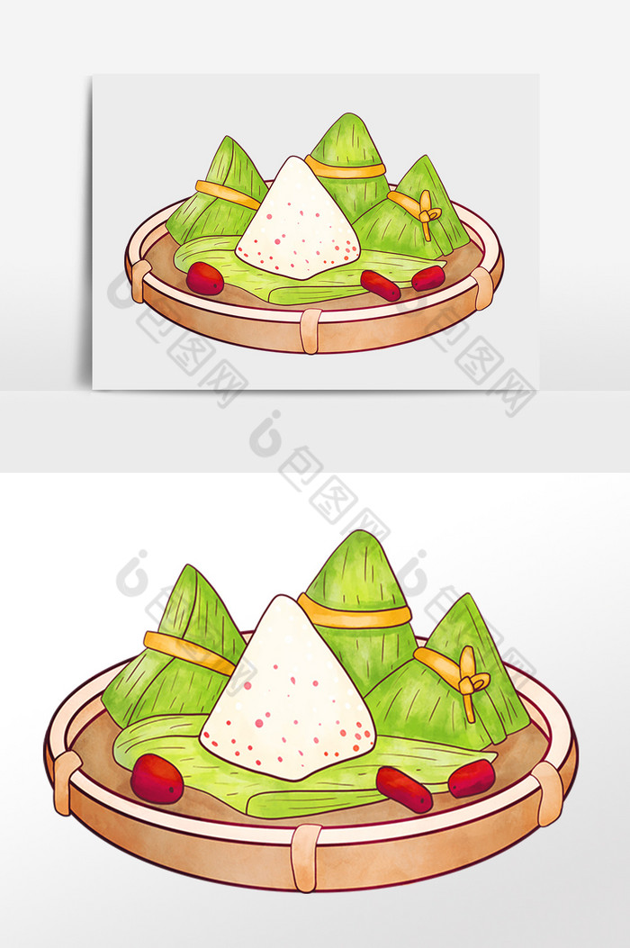 端午节红枣粽子插画图片图片