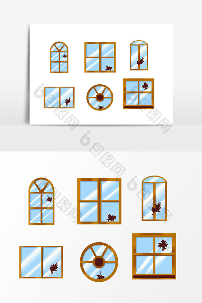 欧式窗户窗框素材