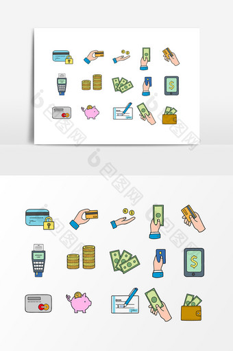 刷卡购物金融消费素材图片