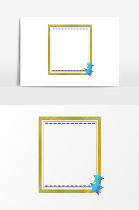 条纹星星手绘边框图片手绘相框
