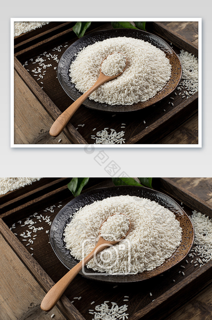 传统谷物食材糯米高清摄影图片