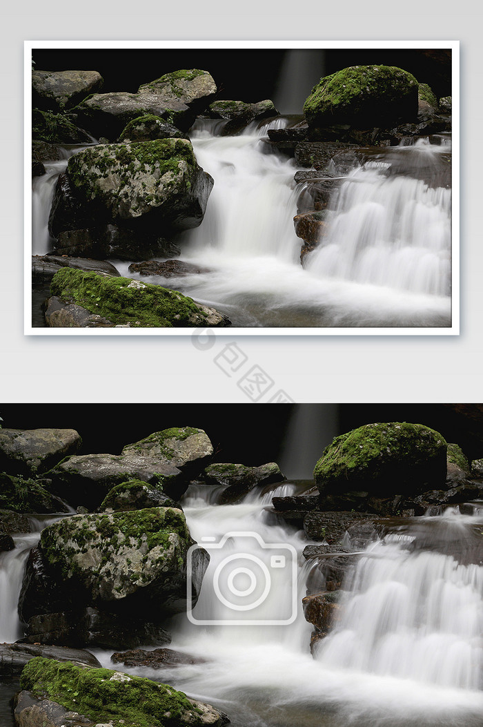 无量山剑湖瀑布泉石相伴摄影图图片