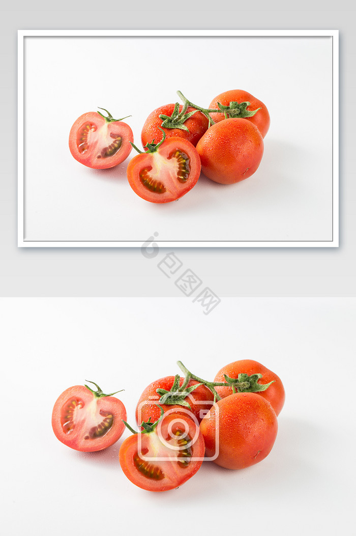 蔬菜水果美食西红柿高清摄影切面图图片
