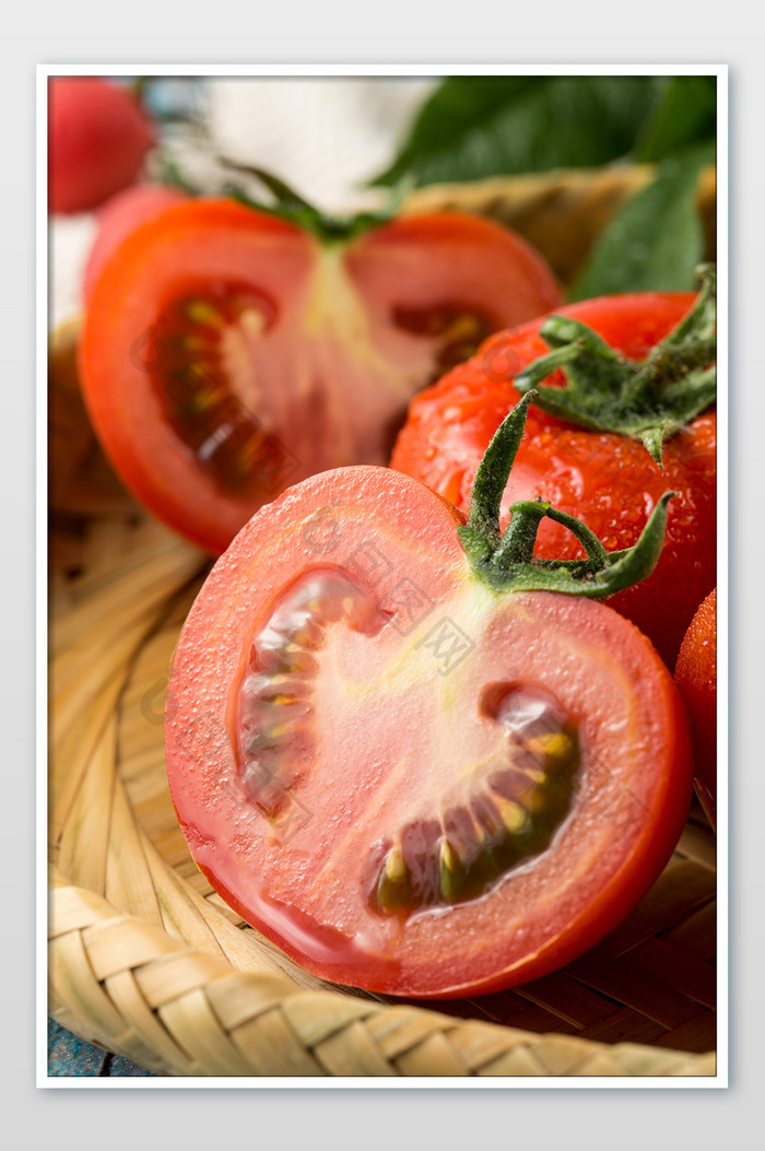 蔬菜水果西红柿美食摄影切面图
