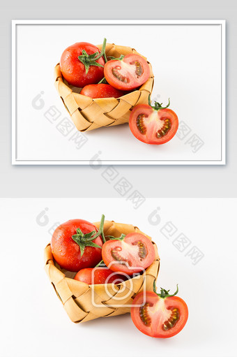 美食蔬菜水果西红柿摄影白底图片
