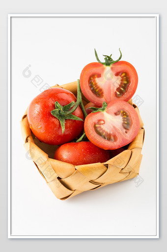 美食蔬菜水果西红柿摄影高清白底图片