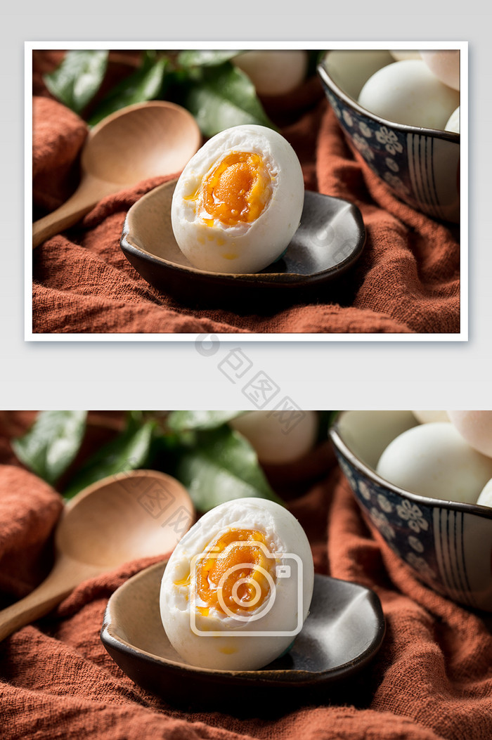 传统美食咸鸭蛋摄影高清图片
