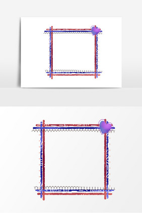 美式爱心现代风相框边框
