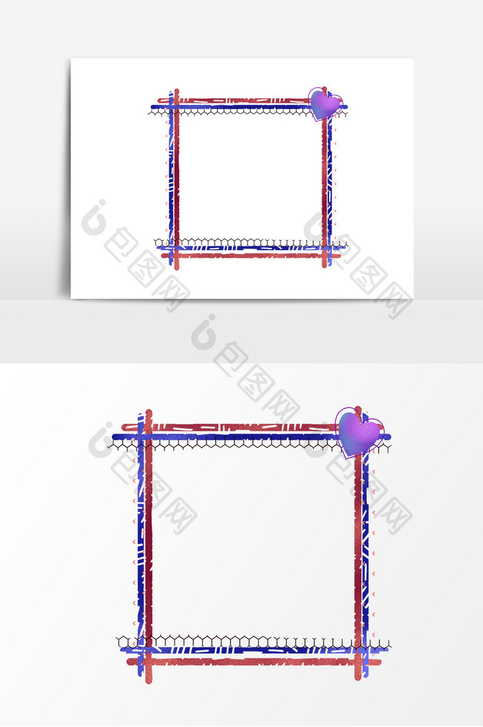 美式爱心现代风相框边框