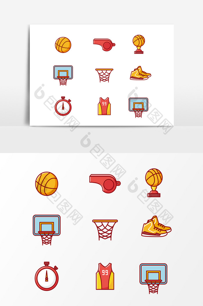 篮球比赛运动用品设计素材