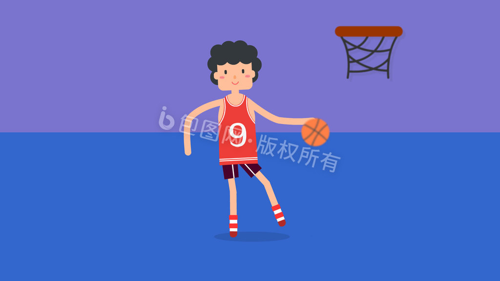 男生打篮球动图GIF图片