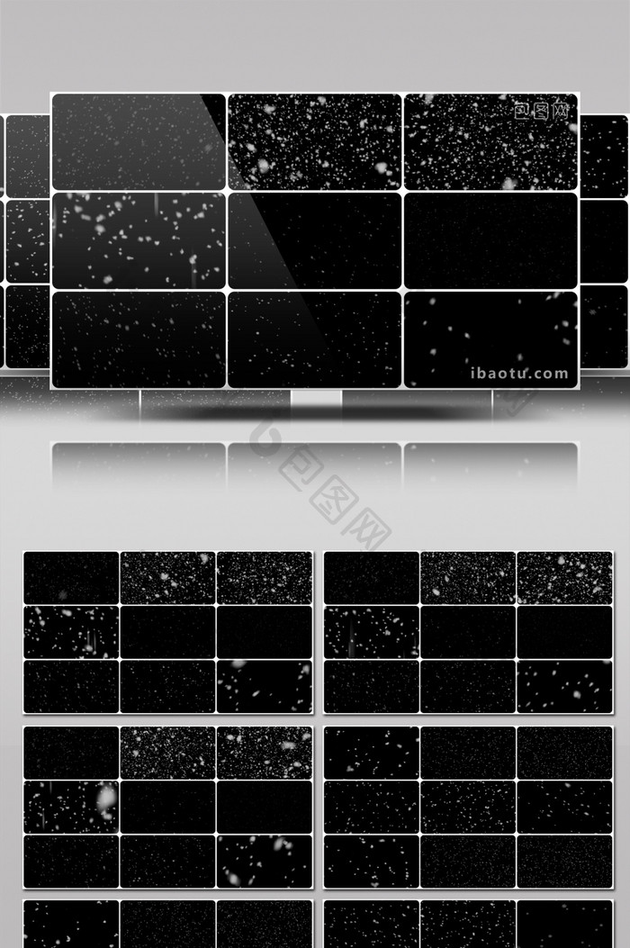 26个雪花飞舞粒子特效视频素材AE模板