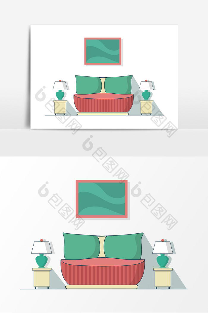 手绘家具沙发背景元素设计
