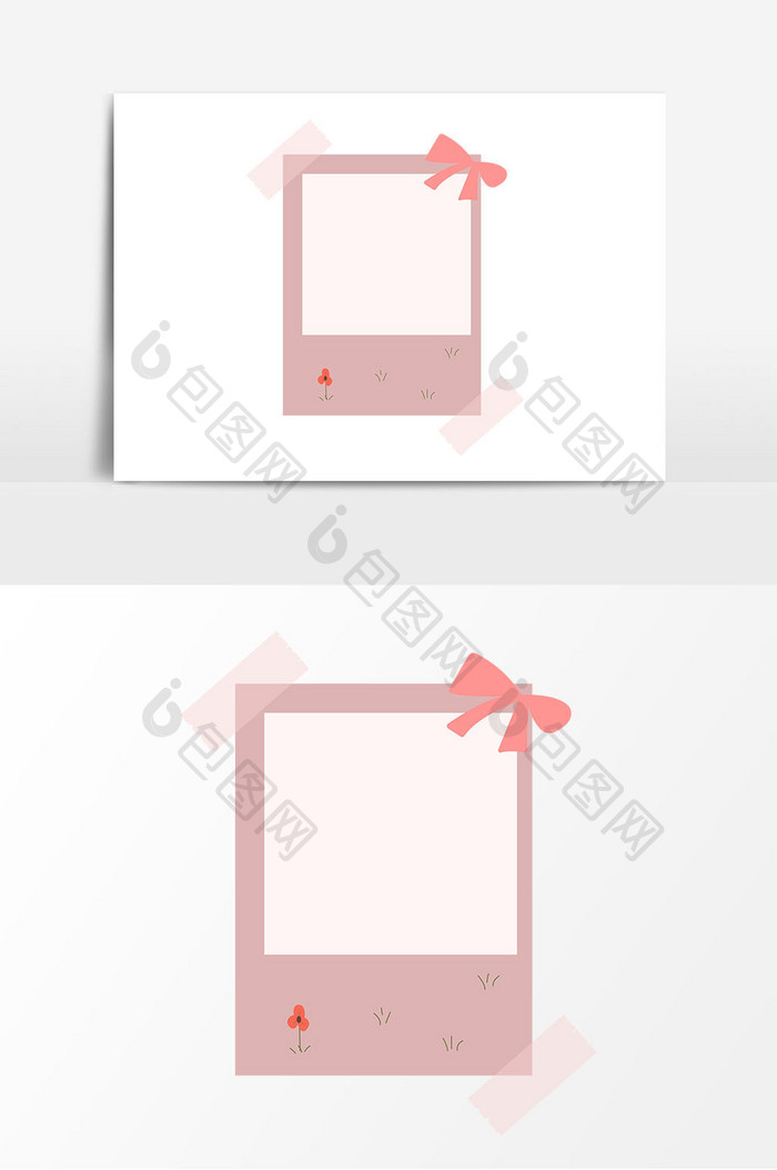 粉色边框对话框矢量素材