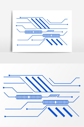 卡通科技线条矢量元素