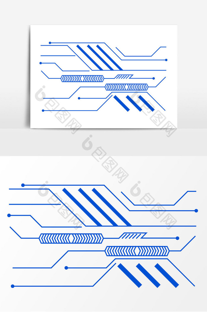 卡通科技线条矢量元素