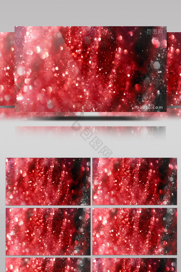 大气唯美红色粒子斑点婚礼背景视频素材