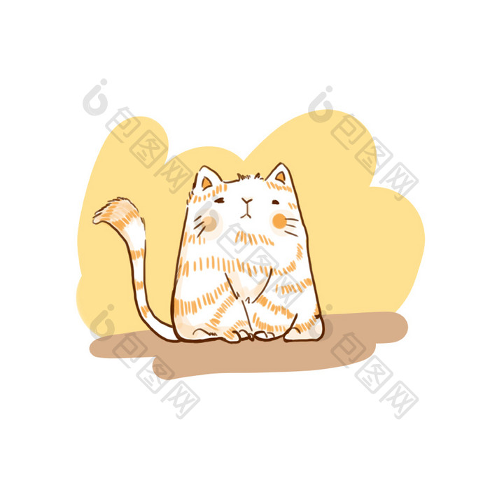 二次元GIF表情包温馨可爱的小猫胖橘