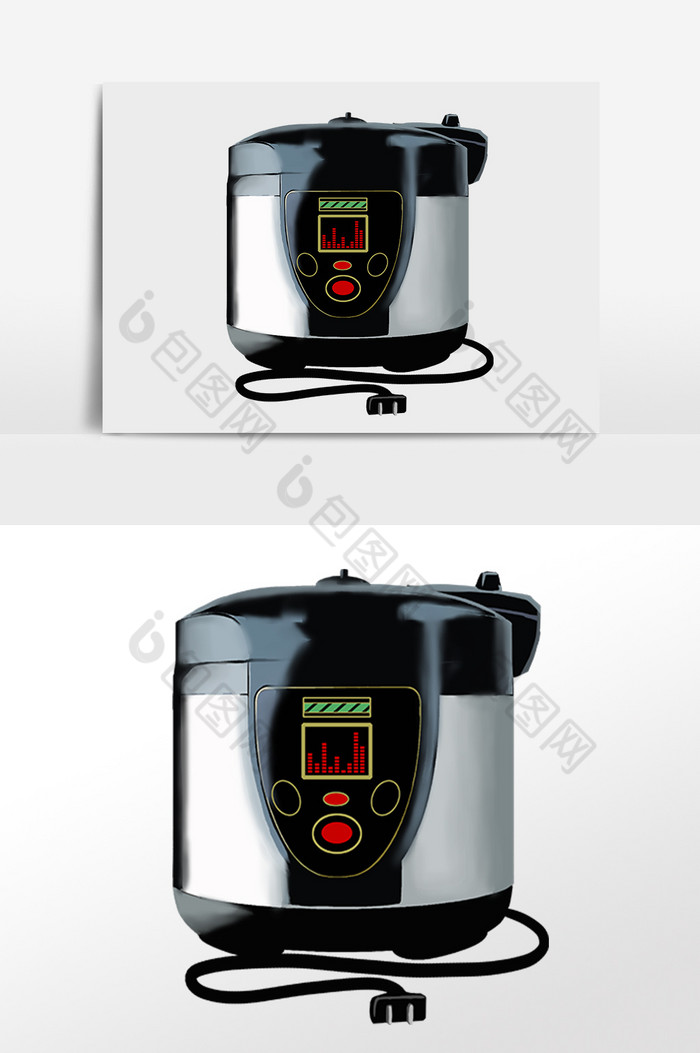 廚房電器小家電電飯煲插畫圖片