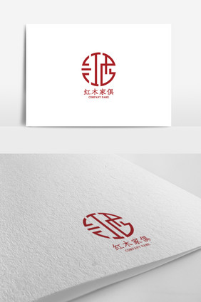 个性红木标志logo设计