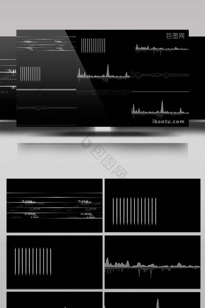 4组动态黑白电波图