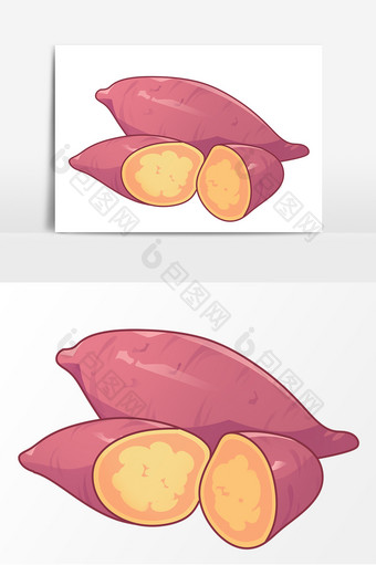 红薯手绘卡通元素图片