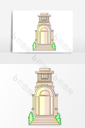 哥特式建筑形象元素图片