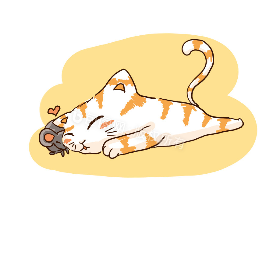 二次元gif表情包卡通漫画可爱猫咪和老鼠