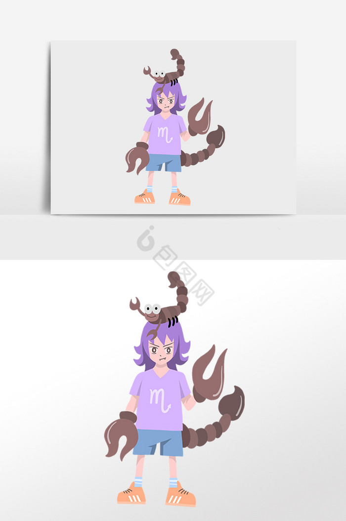 占卜星座十二星座天蝎座插画