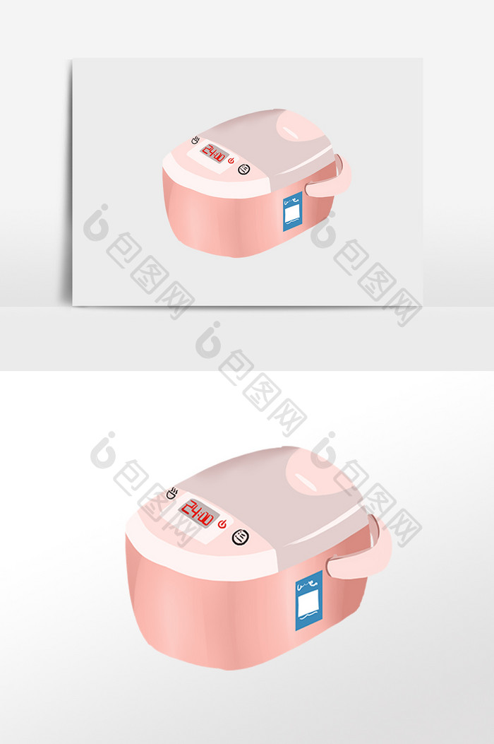 手绘生活家电电器电饭煲插画