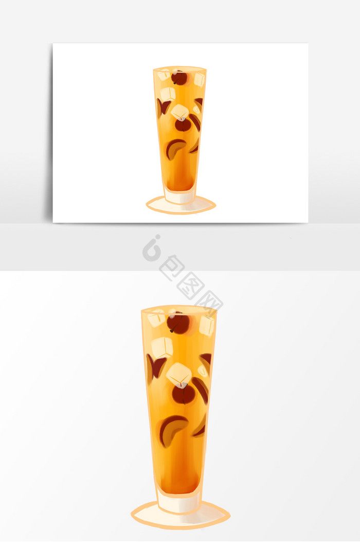 杏子冰饮饮料图片