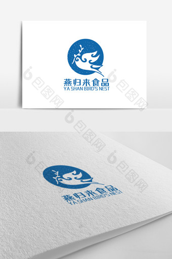 中国风燕子主题logo设计图片