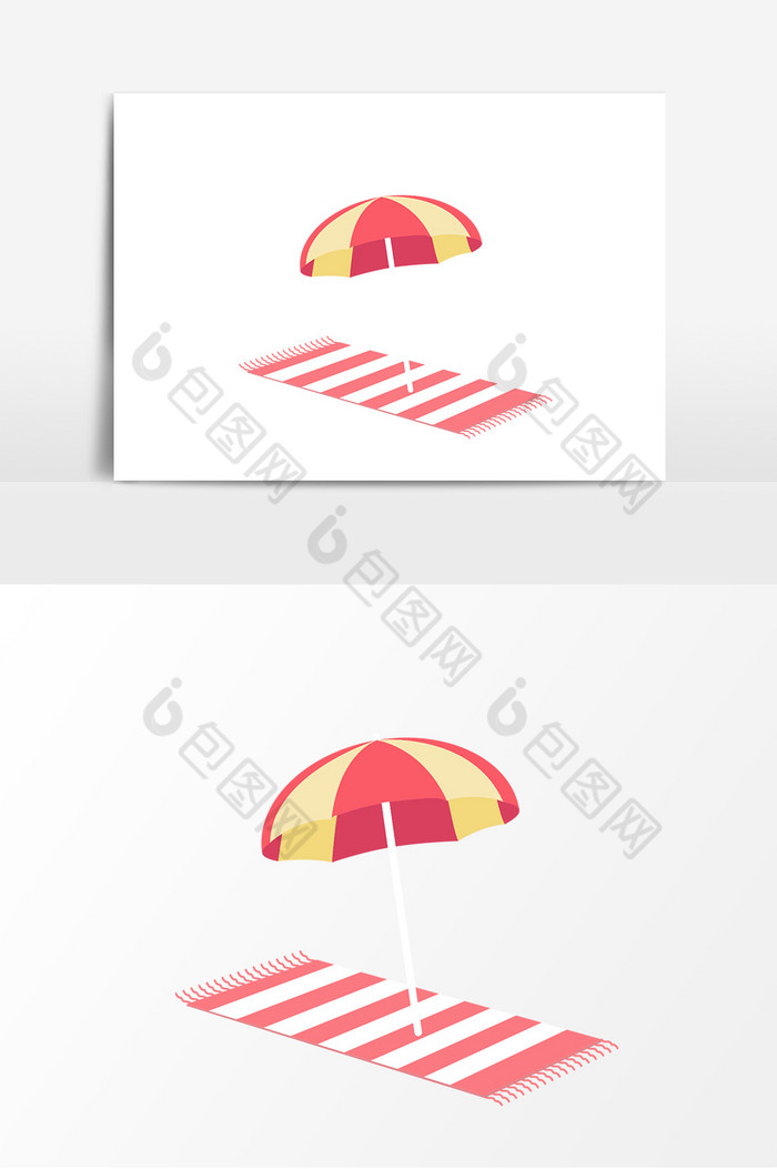 沙滩太阳伞装饰图片图片