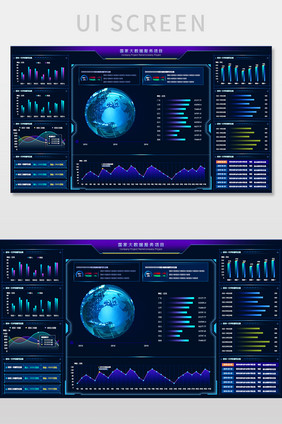 酷炫深色科技可视化企业数据网页