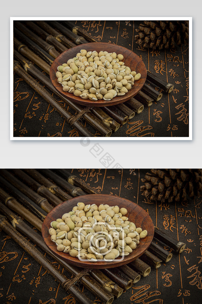 清新古风白扁豆摄影图图片