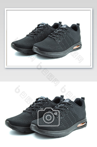 黑色运动鞋球鞋摄影图片