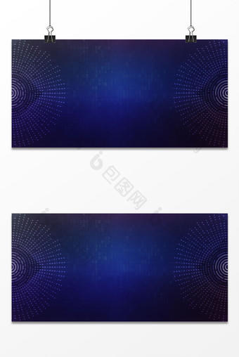 蓝色光效颗粒几何数字化商务科技背景图片