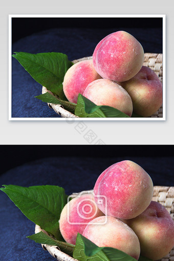 夏季水果新鲜水蜜桃摄影图图片