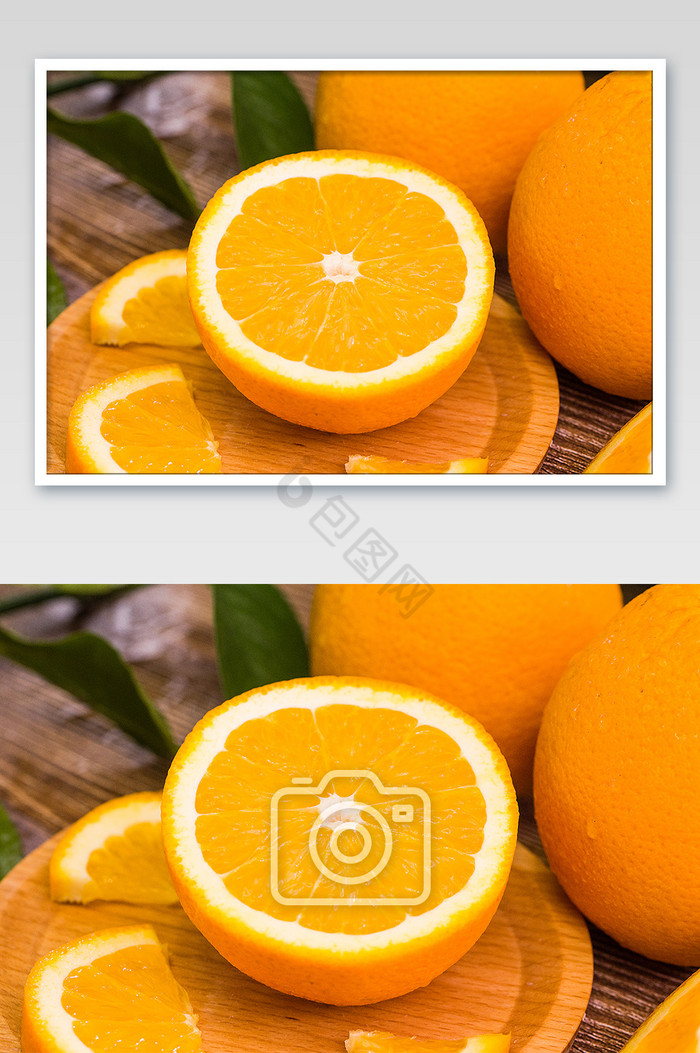 脐橙切片水果夏日清爽图片
