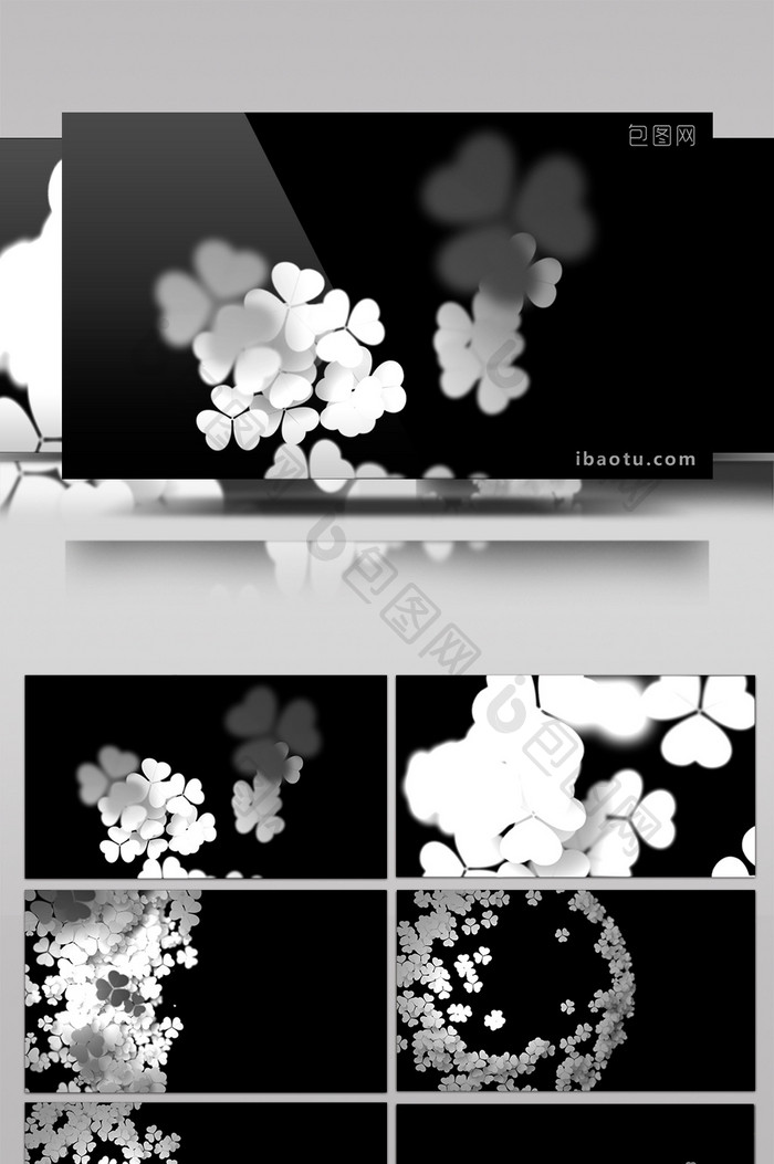 7款粒子花瓣动画带通道特效元素素材视频