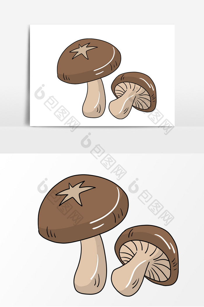 蔬菜蘑菇卡通元素