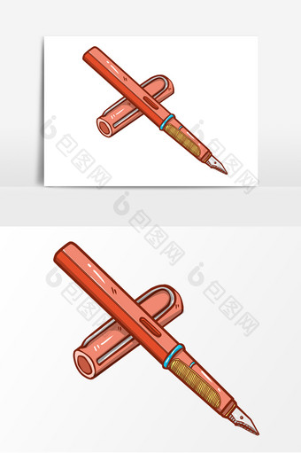 手绘办公用笔卡通图片