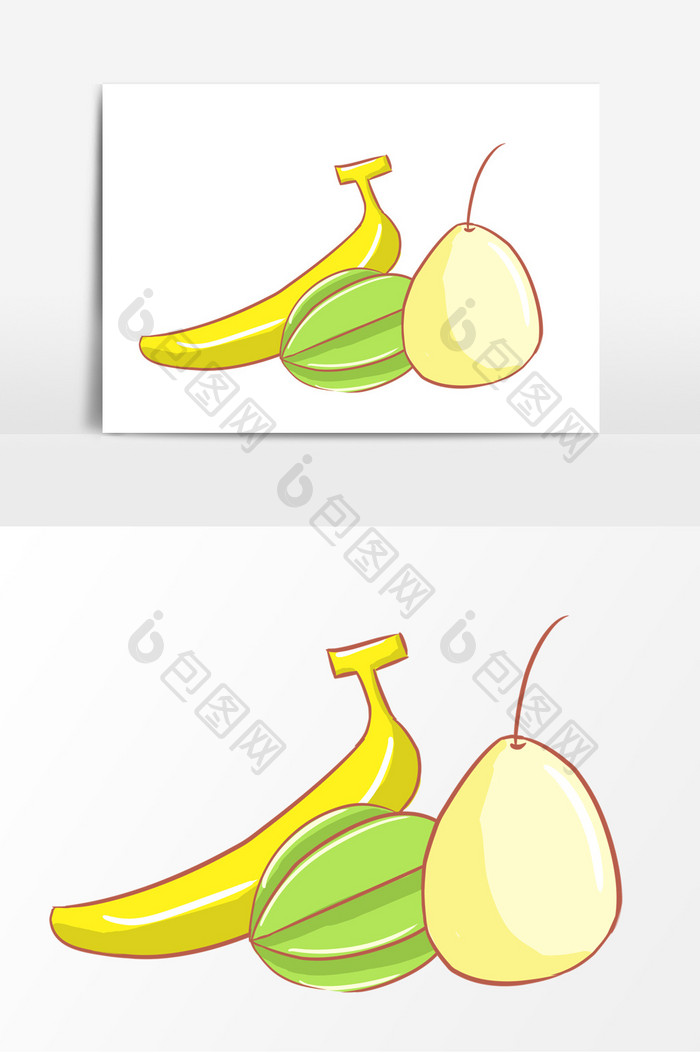 水果卡通形象元素