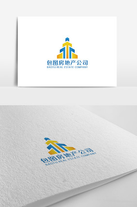 简洁大气房地产公司logo设计