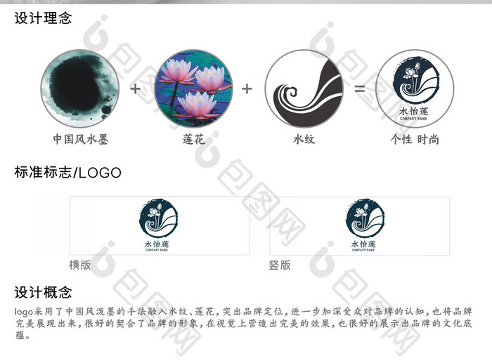 中国风水怡莲标志logo设计