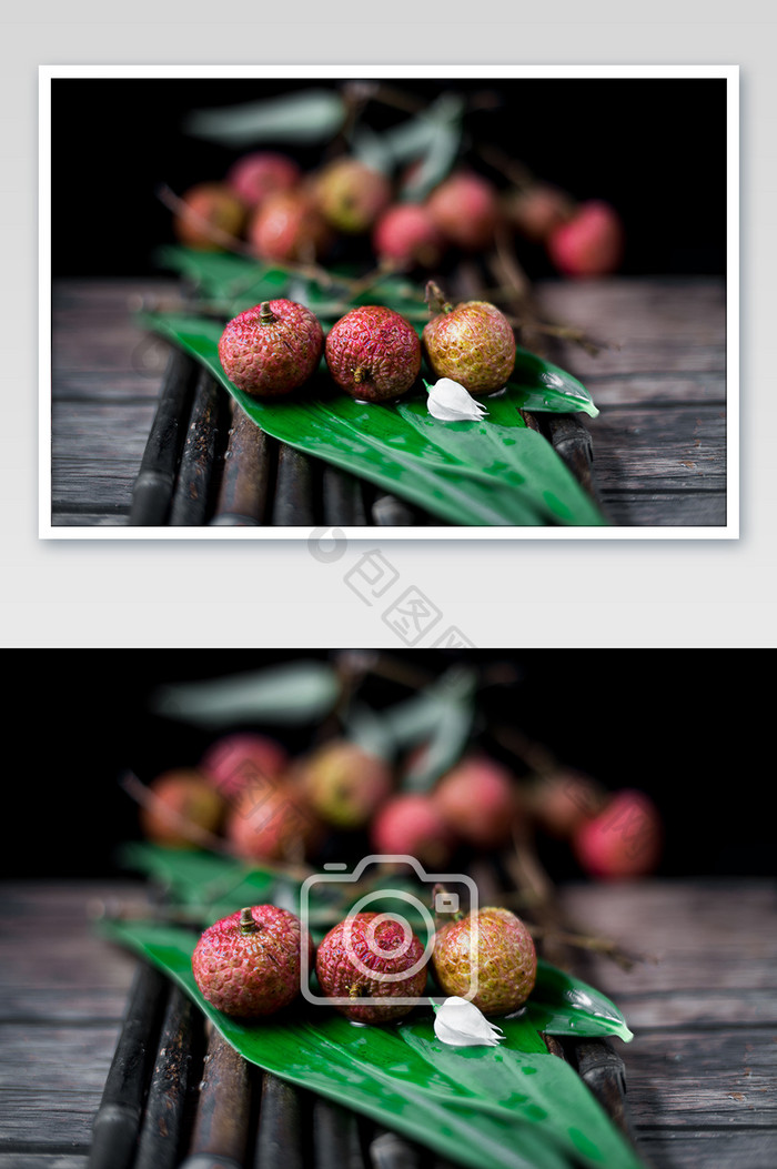 芒种夏季红色水果荔枝清凉摄影图片
