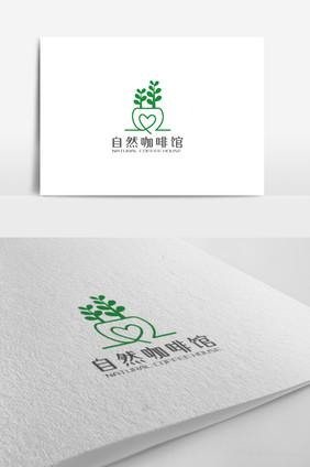 简洁大气咖啡馆主题logo设计